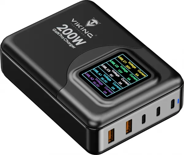 Viking nabíječka USB GaN 200W PD Pro