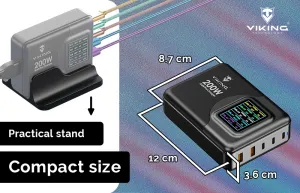 Viking nabíječka USB GaN 200W PD Pro