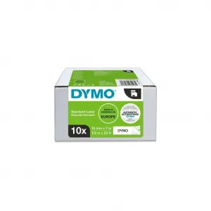 Dymo originál páska do tlačiarne štítkov, Dymo, 2093097, čierny tlač/biely podklad, 7m, 12mm, 10ks v balení, cena za balenie, D1 2093097