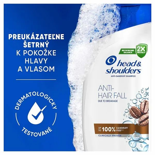 Šampón proti lupinám Head & Shoulders Anti Hair Fall, až 100 % bez lupín, 400ml