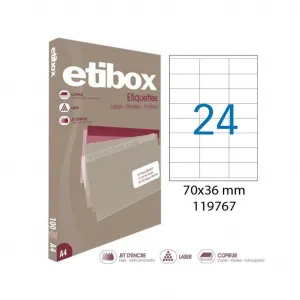 Agipa Etikety univerzálne 70x36mm Etibox A4 100 hárkov