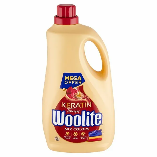 Woolite Keratin Therapy na farebnú bielizeň tekutý prací prípravok s keratínom 60 praní 3,6 l