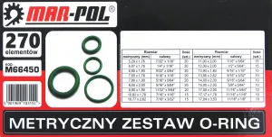 MARPOL Tesniace O-krúžky gumené odolné voči oleju 270ks