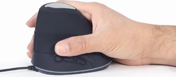 Myš GEMBIRD MUS-ERGO-03, ergonomická, černá, USB