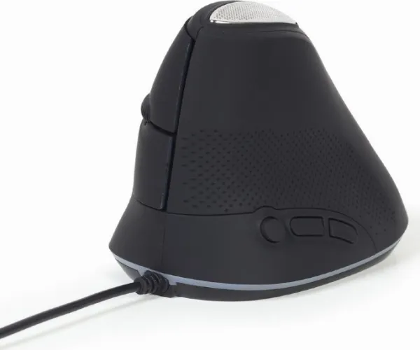 Myš GEMBIRD MUS-ERGO-03, ergonomická, černá, USB