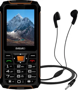EVOLVEO StrongPhone Z6, vodotěsný odolný Dual SIM telefon, černo-oranžová
