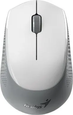 Genius Myš NX-8000S BT, 1200DPI, Bluetooth a 2,4GHz, optická, 3tl., bezdrátová, bílo-šedá, Blue-Eye senzor, symetrická