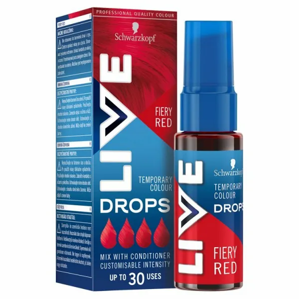 Schwarzkopf Live Drops dočasná farba ohnivá červená 30 ml