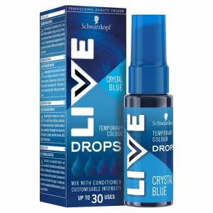Schwarzkopf Live Drops dočasná farba krišťálovo modrá 30 ml