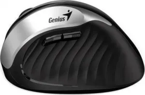 Genius Myš Ergo 8250S, 1600DPI, 2.4 [GHz], optická, 6tl., bezdrátová, černo-stříbrná, 1 ks AA, vertikální