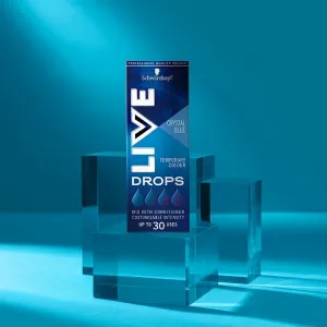 Schwarzkopf Live Drops dočasná farba krišťálovo modrá 30 ml