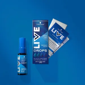 Schwarzkopf Live Drops dočasná farba krišťálovo modrá 30 ml