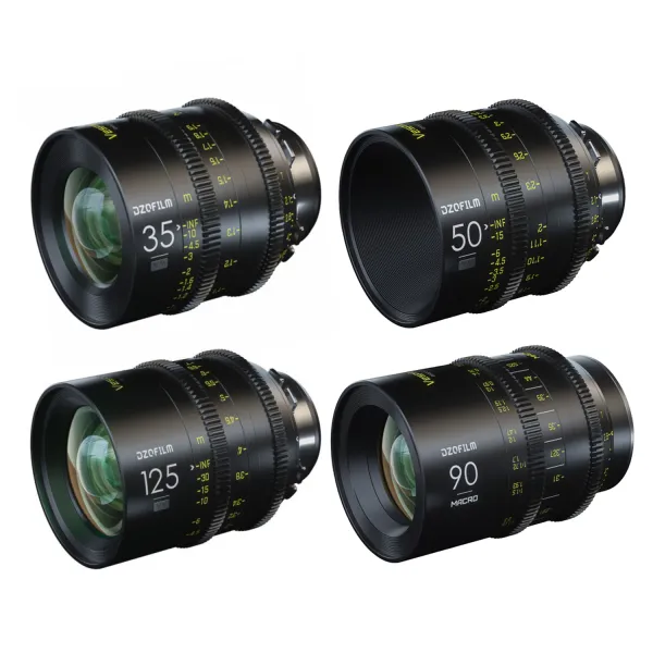 DZO Optics DZOFilm Vespid 4-šošovková súprava PL (35,50,125 T2.1 + Macro 90mm T2.8) 19424