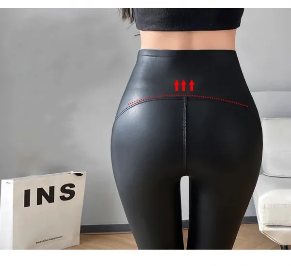 Legínovo Kožené legíny čierne Veľkosť: M