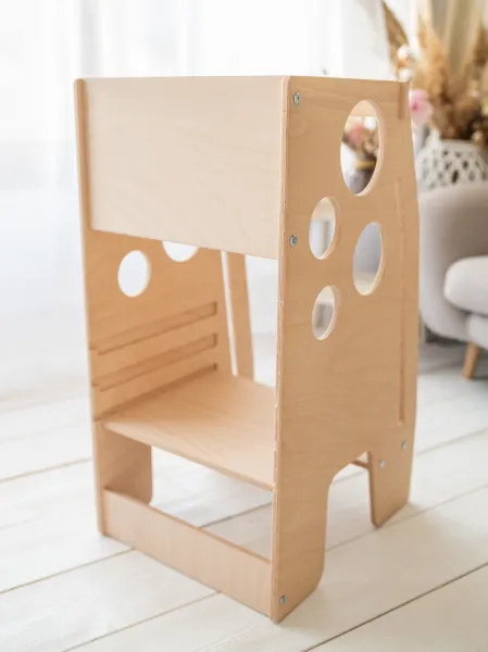 Woodisio Montessori rastúca Učiaca veža CLOE Farba: Prírodné drevo