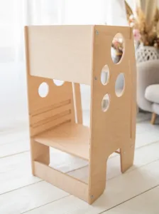 Woodisio Montessori rastúca Učiaca veža CLOE Farba: Prírodné drevo