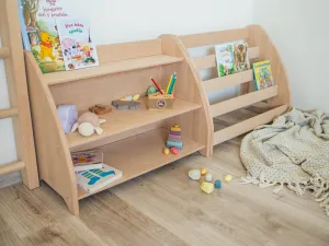 Woodisio Detská polica na hračky BONNI buk Farba: Prírodné drevo