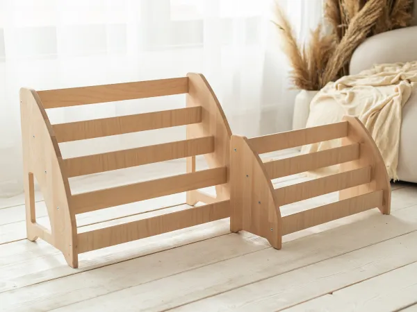 Montessori knižnica pre deti - Woodisio Vilma buk Farba: Prírodné drevo, Variant: Mini