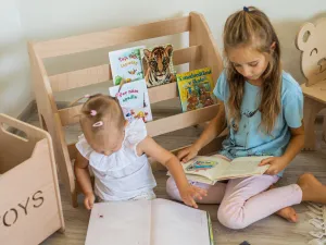Montessori knižnica pre deti - Woodisio Vilma buk Farba: Prírodné drevo, Variant: Mini