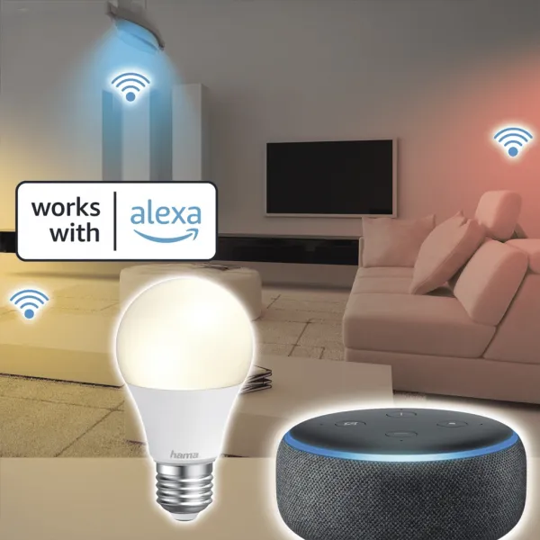 Hama SMART WiFi LED žiarovka, E27, 10 W, biela, stmievateľná 85395200