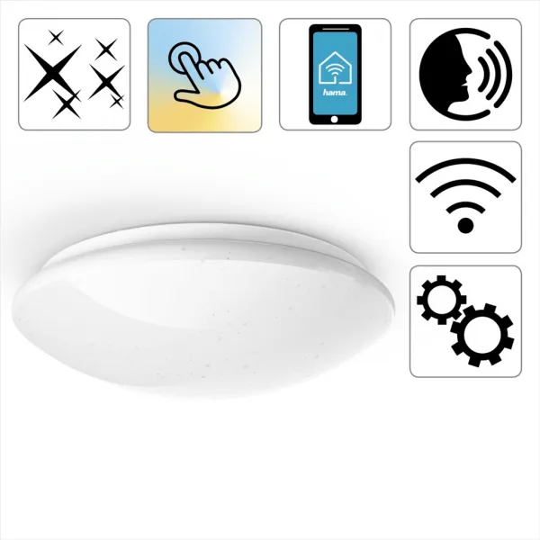 Hama SMART WiFi stropné svetlo, trblietavý efekt, okrúhle, priemer 30 cm 94051140