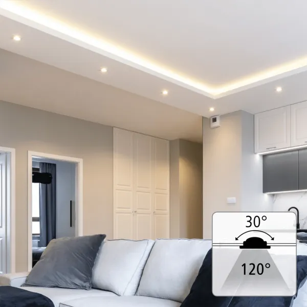 Hama SMART WiFi svetlo s možnosťou zabudovania, šedo-strieborná 94054231