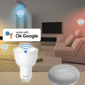 Hama SMART WiFi LED žiarovka, GU10, 4,5 W, biela, stmievateľná 85395200