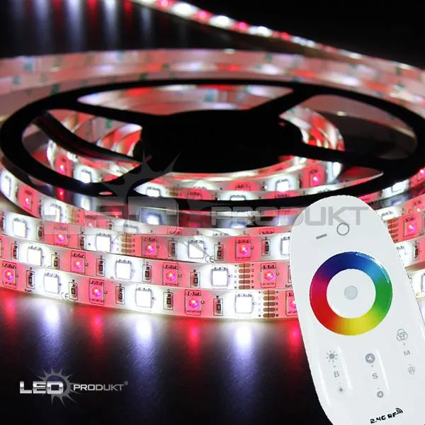 LEDprodukt 5m pásik 60LED/m SMD5050 12W/m IP65 RGB-CW (RGB+studená biela) - Kompletná sada
