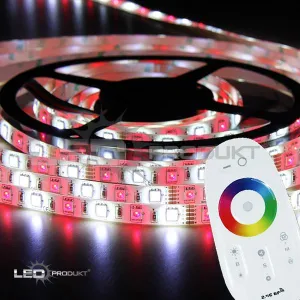 LEDprodukt 5m pásik 60LED/m SMD5050 12W/m IP65 RGB-CW (RGB+studená biela) - Kompletná sada
