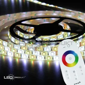 LEDprodukt 5m pásik 60LED/m SMD5050 12W/m IP65 RGB-CW (RGB+studená biela) - Kompletná sada