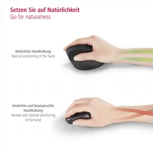 Myš Hama vertikálna ergonomická bezdrôtová, EMW-500, 6 tlačidiel