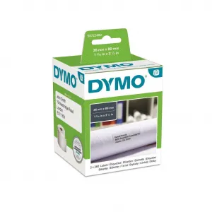 Dymo papierové štítky 89mm x 36mm, biele, veľké, 2x260 ks, 99012, S0722400 99012