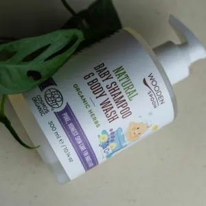 Detský sprchový gél a šampón na vlasy 2v1 s bylinkami WoodenSpoon 300 ml