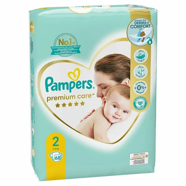 Pampers Premium Care Veľkosť 2, Plienky 68 ks, 4kg-8kg