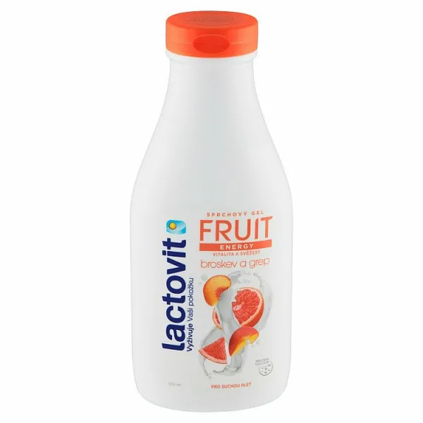 Sprchový gél Lactovit Fruit Energy broskyňa a grapefruit 500 ml