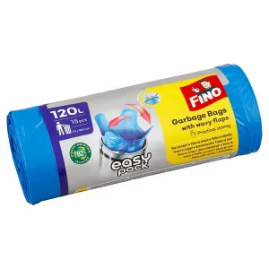 Vrecia zaväzovacie FINO Easy pack 120 ℓ, 22 mic., 70 x 102 cm, modré (15 ks)