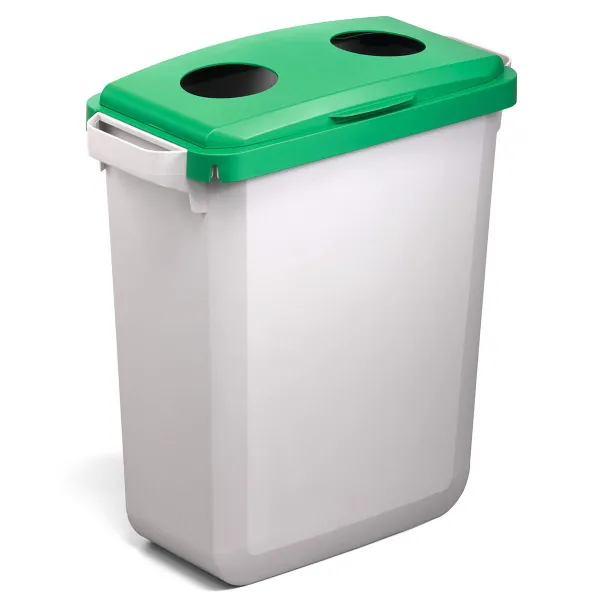 Durable Veko na kôš DURABIN LID 60 s otvormi na fľaše zelené