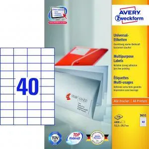 Avery Zweckform Etikety univerzálne 52,5x29,7mm Avery A4 100 hárkov