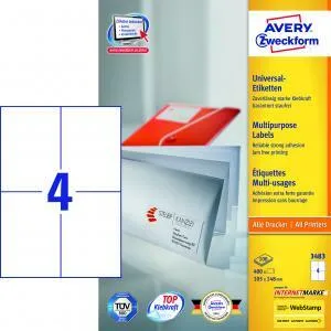 Avery Zweckform Etikety univerzálne 105x148mm Avery A4 100 hárkov
