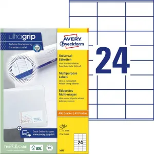 Avery Zweckform Etikety univerzálne 70x36mm Avery A4 100 hárkov
