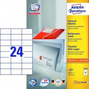 Avery Zweckform Etikety univerzálne 70x37mm Avery A4 100 hárkov