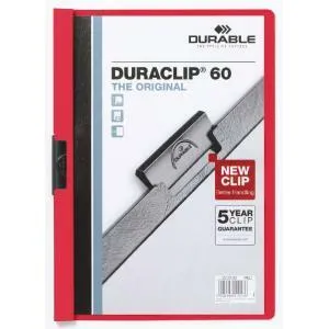 Durable Obal s klipom DURACLIP Original 60 červený