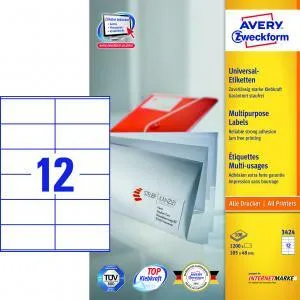 Avery Zweckform Etikety univerzálne 105x48mm Avery A4 100 hárkov