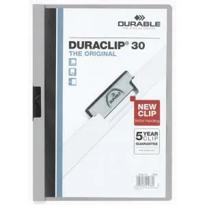 Durable Obal s klipom DURACLIP Original 30 sivý