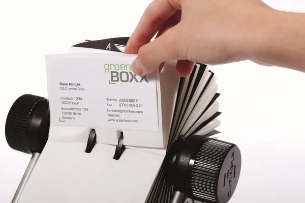 Durable Rotačný stolový vizitkár na 400 vizitiek VISIFIX ROTARY FILE čierny
