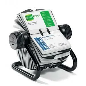 Durable Rotačný stolový vizitkár na 400 vizitiek VISIFIX ROTARY FILE čierny