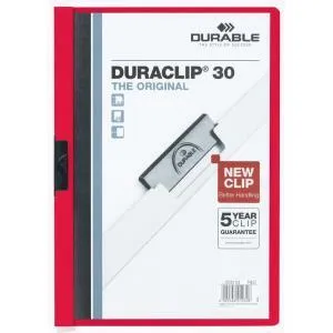 Durable Obal s klipom DURACLIP Original 30 červený