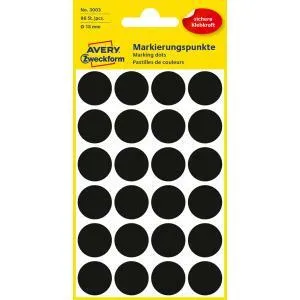 Avery Zweckform Etikety kruhové 18mm Avery čierne
