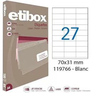 Agipa Etikety univerzálne 70x31mm Etibox A4 100 hárkov
