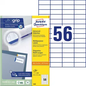 Avery Zweckform Etikety univerzálne 52,5x21,2mm Avery A4 100 hárkov